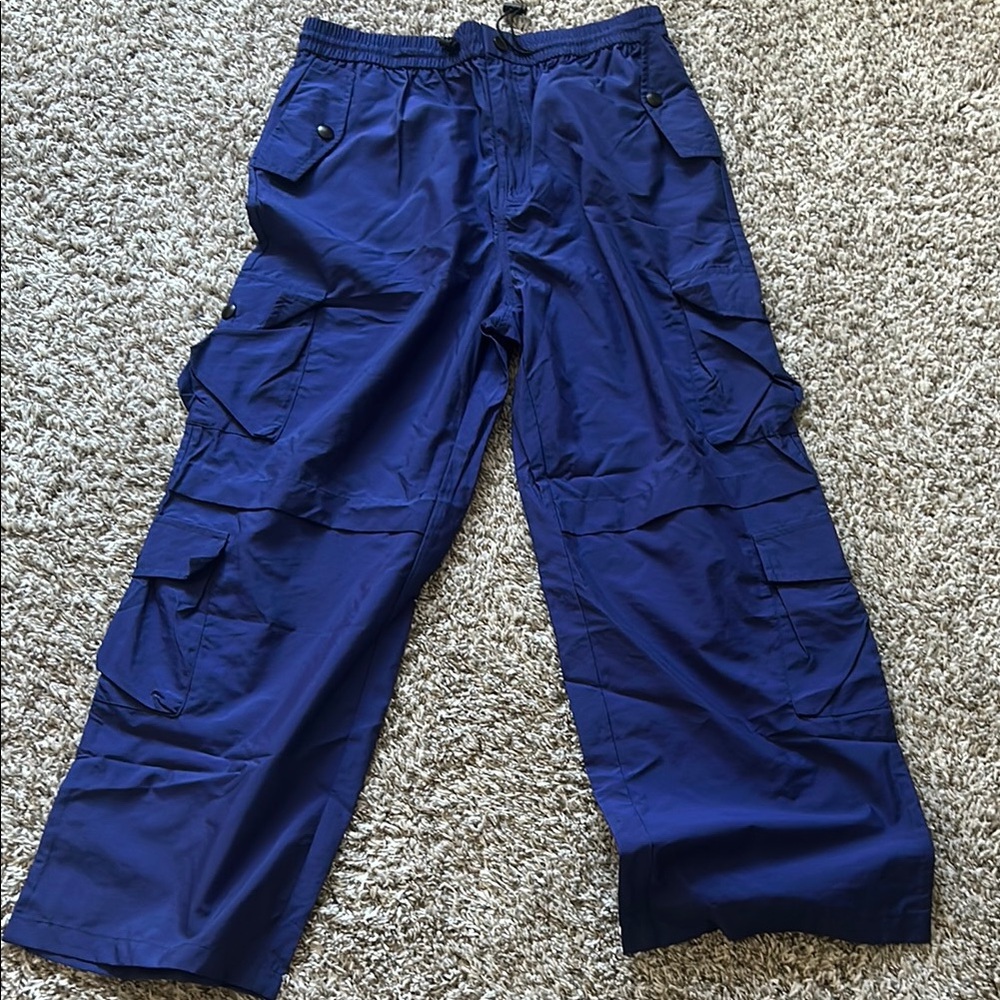 SHEIN Blue Joggers with Utility Style